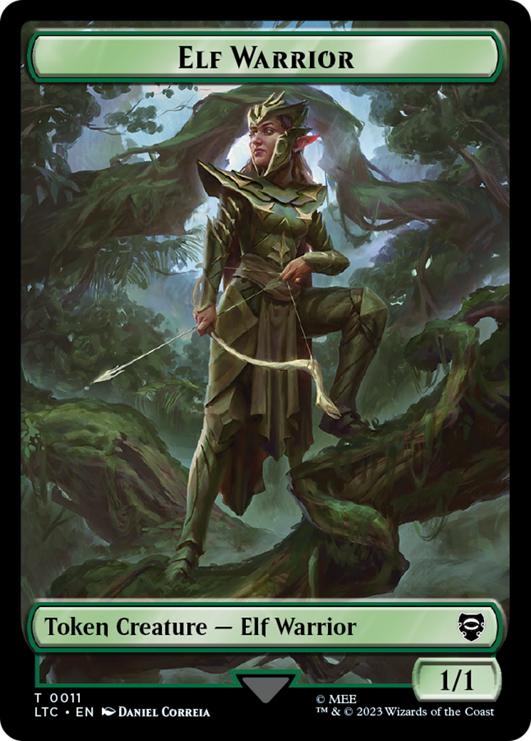 Elf Warrior // Insect Double Sided Token [The Lord of the Rings: Tales of Middle-Earth Commander Tokens] | Anubis Games and Hobby