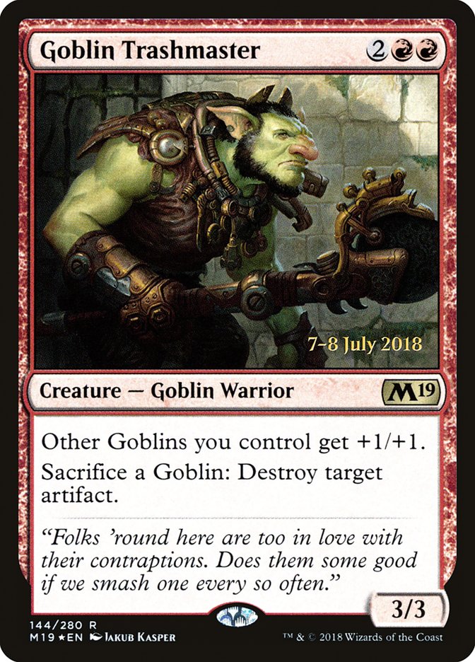 Goblin Trashmaster [Core Set 2019 Prerelease Promos] | Anubis Games and Hobby