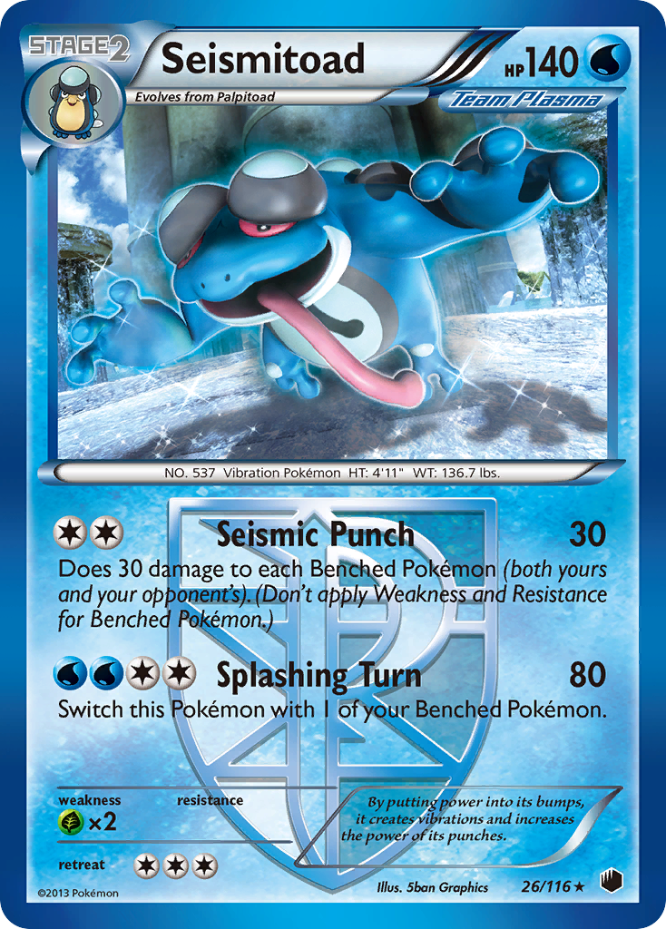 Seismitoad (26/116) [Black & White: Plasma Freeze] | Anubis Games and Hobby