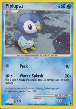 Piplup (93/130) (Cosmos Holo) [Diamond & Pearl: Base Set] | Anubis Games and Hobby