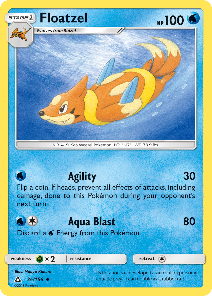 Floatzel (36/156) [Sun & Moon: Ultra Prism] | Anubis Games and Hobby