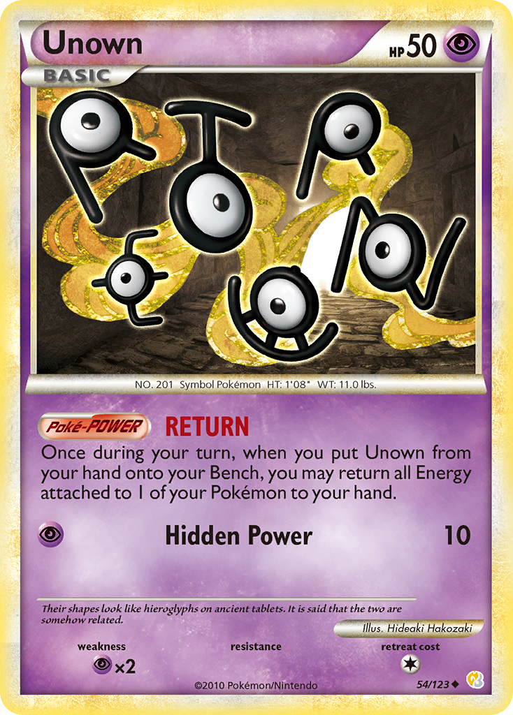 Unown (54/123) [HeartGold & SoulSilver: Base Set] | Anubis Games and Hobby