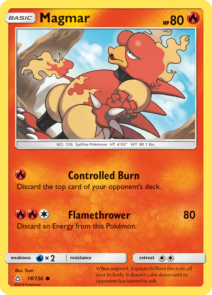 Magmar (18/156) [Sun & Moon: Ultra Prism] | Anubis Games and Hobby