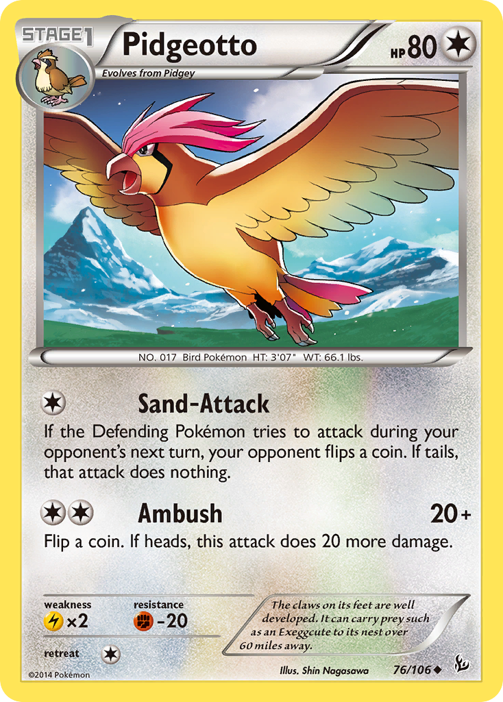 Pidgeotto (76/106) [XY: Flashfire] | Anubis Games and Hobby