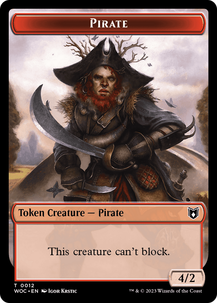 Pirate // Pegasus Double-Sided Token [Wilds of Eldraine Commander Tokens] | Anubis Games and Hobby