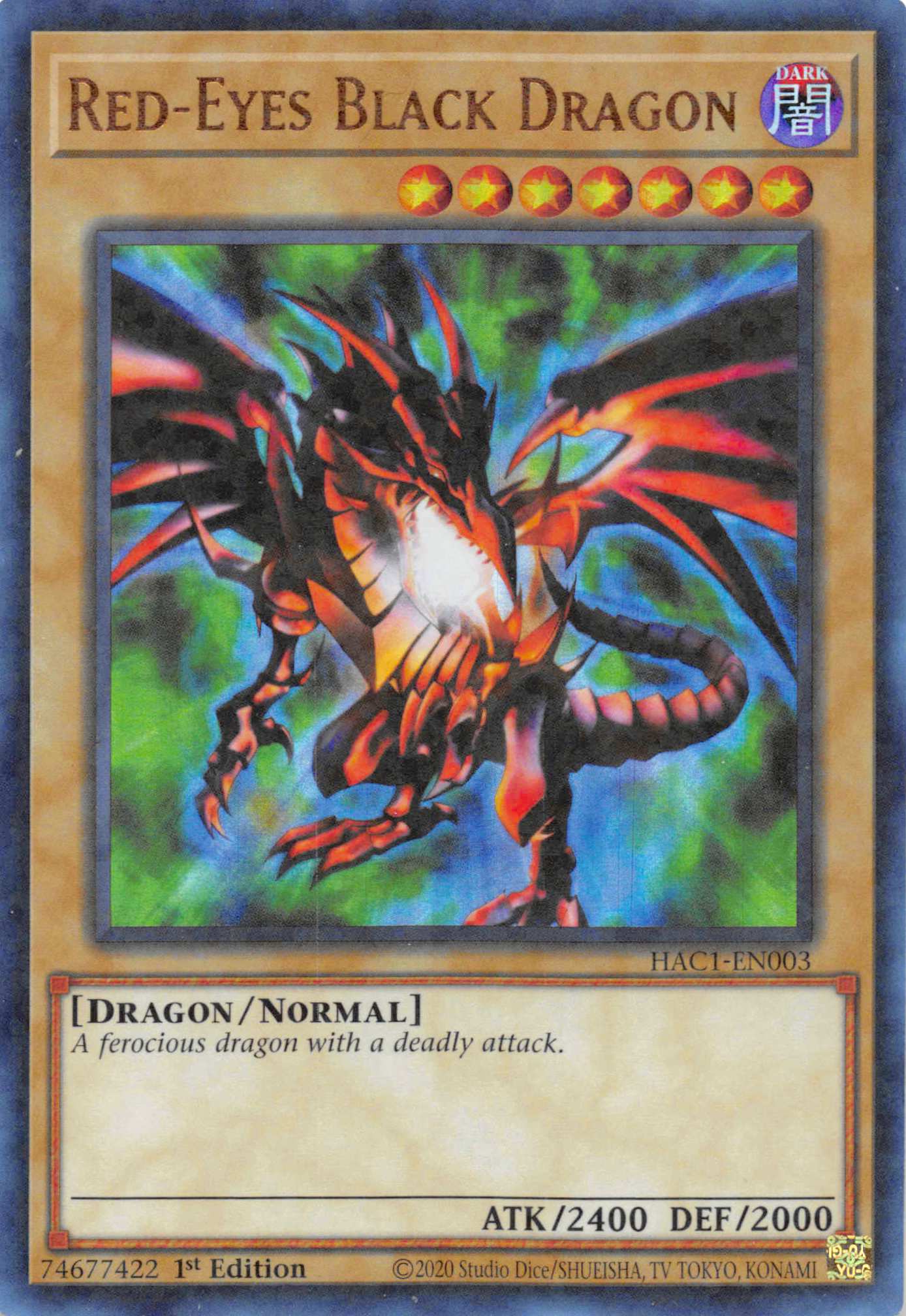 Red-Eyes Black Dragon (Duel Terminal) [HAC1-EN003] Parallel Rare | Anubis Games and Hobby