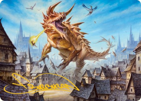 Tarrasque Art Card (Gold-Stamped Signature) [Dungeons & Dragons: Adventures in the Forgotten Realms Art Series] | Anubis Games and Hobby