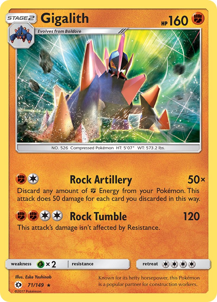 Gigalith (71/149) (Cosmos Holo) (Blister Exclusive) [Sun & Moon: Base Set] | Anubis Games and Hobby