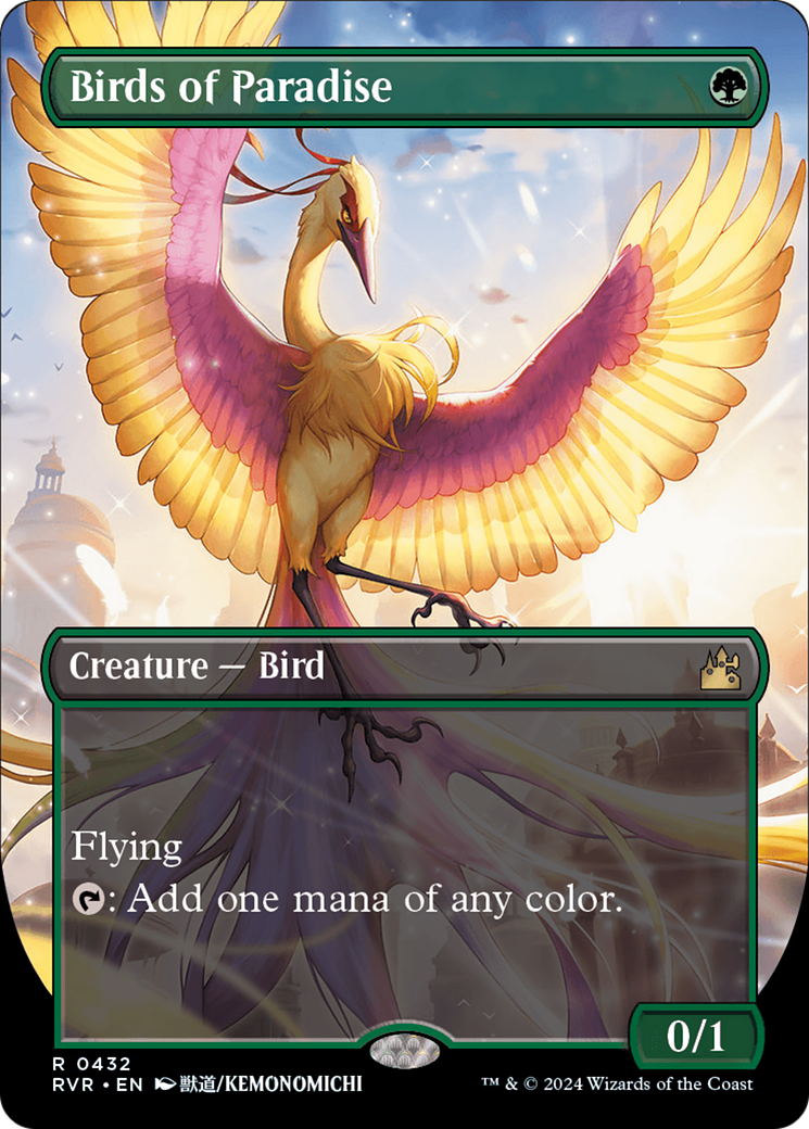 Birds of Paradise (Anime Borderless) [Ravnica Remastered] | Anubis Games and Hobby