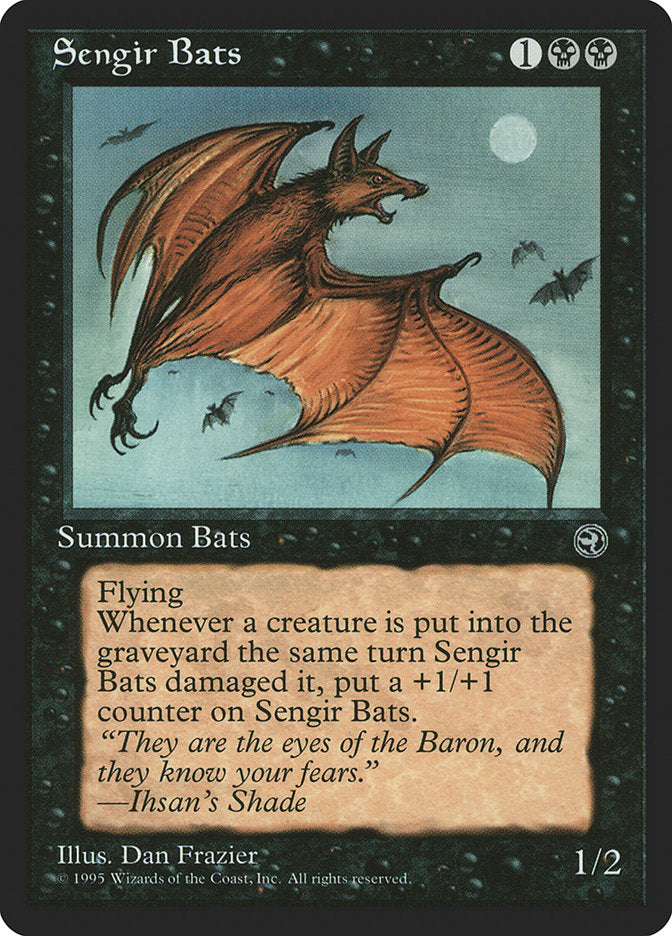 Sengir Bats (Ihsan's Shade Flavor Text) [Homelands] | Anubis Games and Hobby