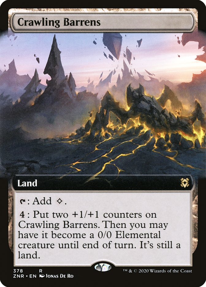 Crawling Barrens (Extended Art) [Zendikar Rising] | Anubis Games and Hobby