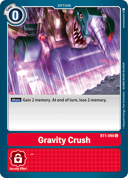 Gravity Crush [BT1-090] [Release Special Booster Ver.1.0] | Anubis Games and Hobby