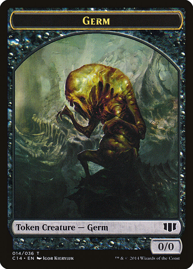 Stoneforged Blade // Germ Double-Sided Token [Commander 2014 Tokens] | Anubis Games and Hobby