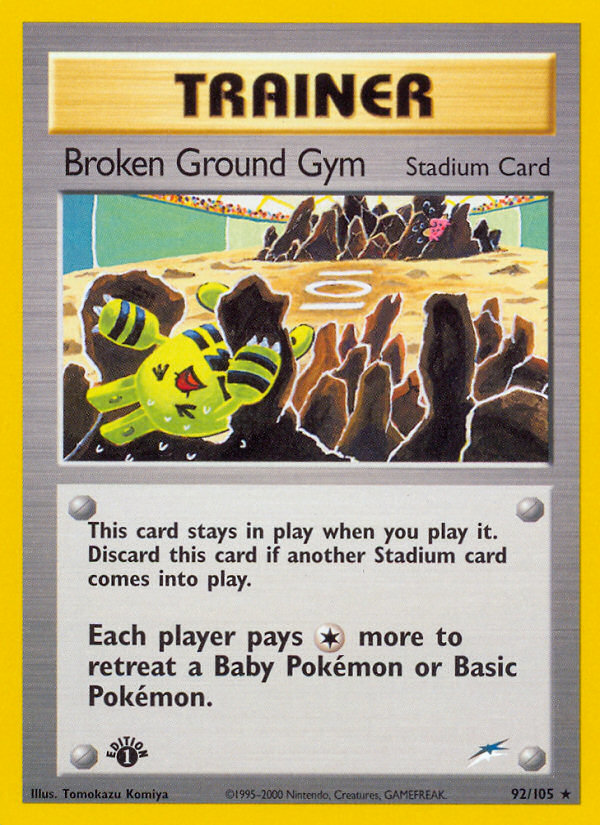 Broken Ground Gym (92/105) [Neo Destiny 1st Edition] | Anubis Games and Hobby