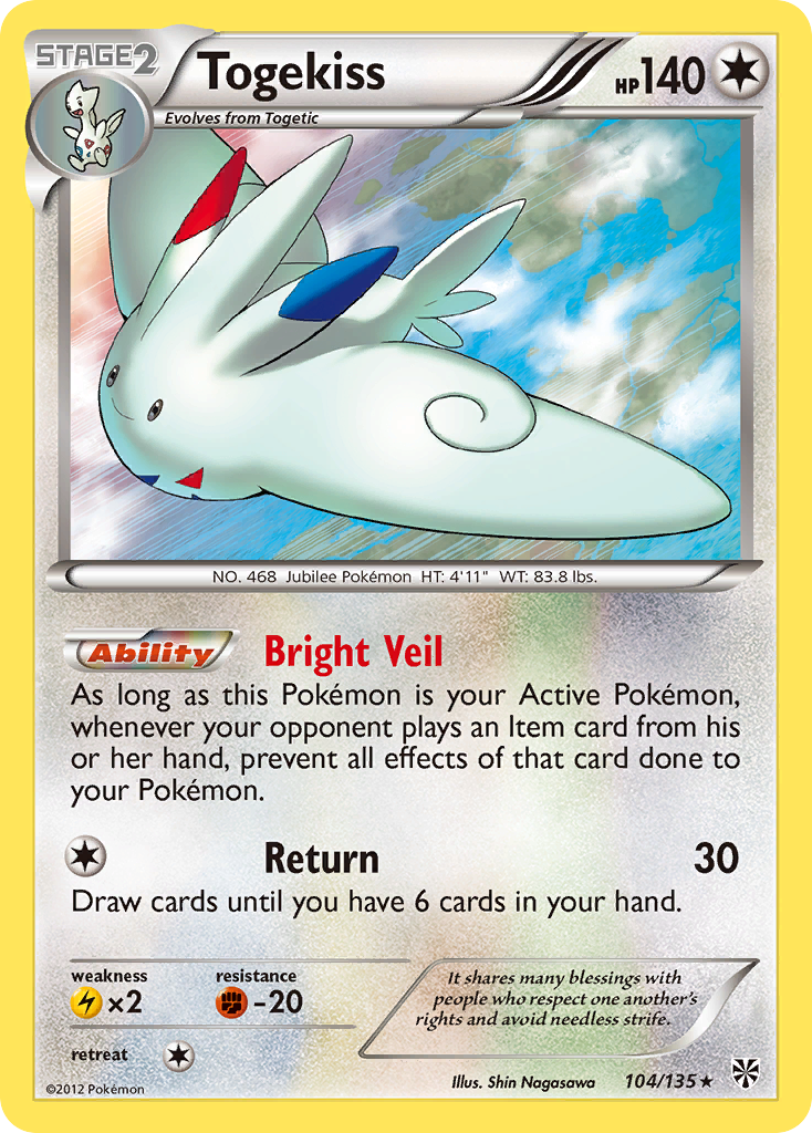 Togekiss (104/135) [Black & White: Plasma Storm] | Anubis Games and Hobby