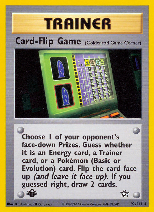 Card-Flip Game (92/111) [Neo Genesis 1st Edition] | Anubis Games and Hobby