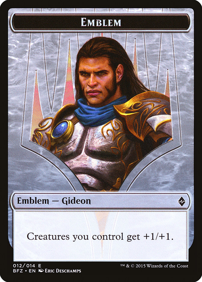 Gideon, Ally of Zendikar Emblem [Battle for Zendikar Tokens] | Anubis Games and Hobby