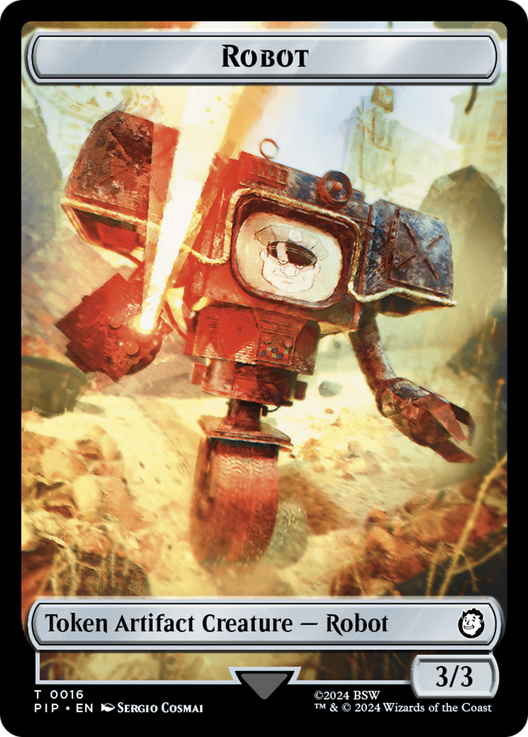 Robot // Junk Double-Sided Token [Fallout Tokens] | Anubis Games and Hobby