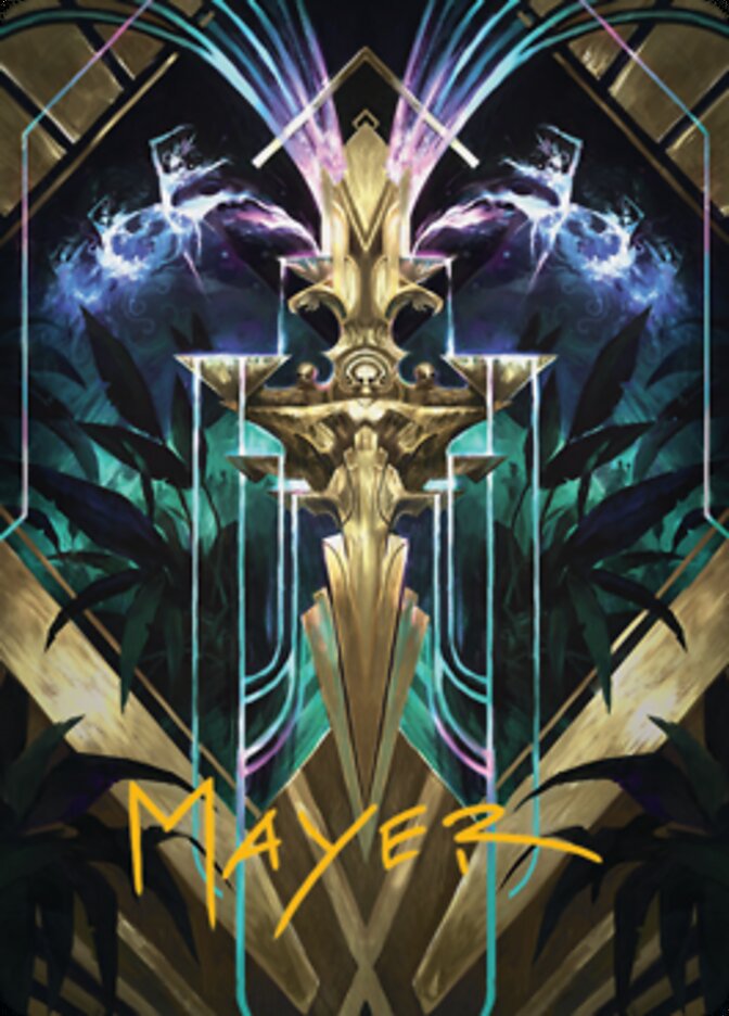 Halo Fountain Art Card (Gold-Stamped Signature) [Streets of New Capenna Art Series] | Anubis Games and Hobby