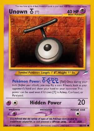 Unown [T] (88/105) [Neo Destiny Unlimited] | Anubis Games and Hobby