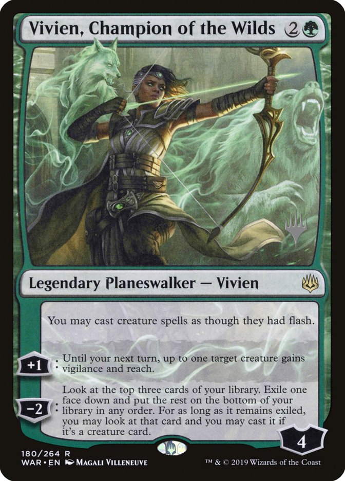 Vivien, Champion of the Wilds (Promo Pack) [War of the Spark Promos] | Anubis Games and Hobby