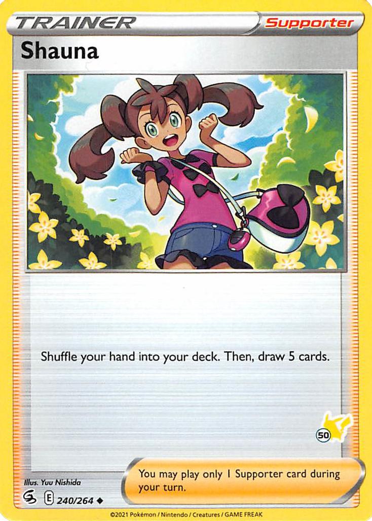 Shauna (240/264) (Pikachu Stamp #50) [Battle Academy 2022] | Anubis Games and Hobby