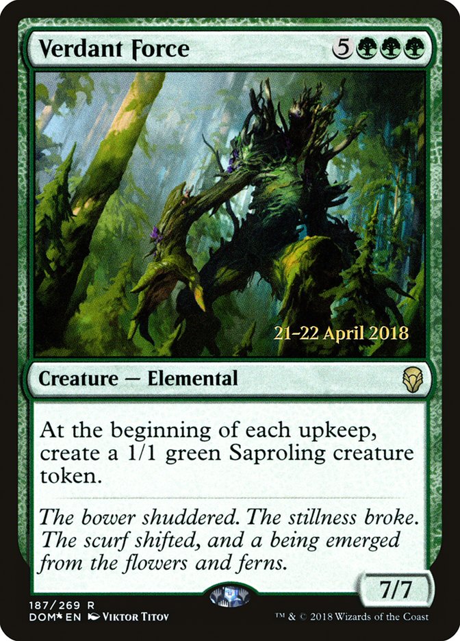 Verdant Force [Dominaria Prerelease Promos] | Anubis Games and Hobby