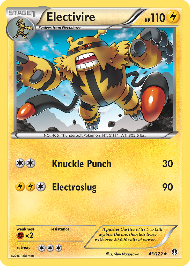 Electivire (43/122) [XY: BREAKpoint] | Anubis Games and Hobby