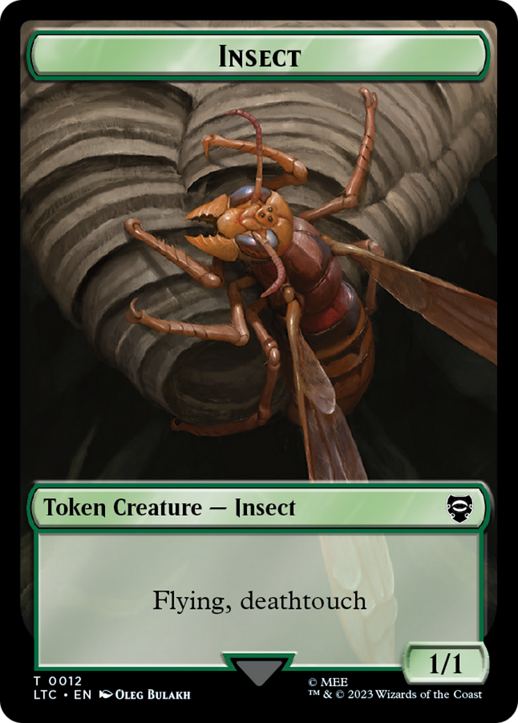 Elf Warrior // Insect Double Sided Token [The Lord of the Rings: Tales of Middle-Earth Commander Tokens] | Anubis Games and Hobby