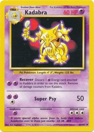 Kadabra (32/102) [Base Set Unlimited] | Anubis Games and Hobby