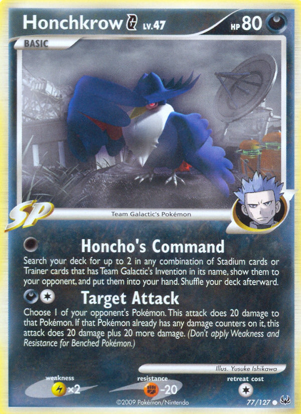 Honchkrow G (77/127) [Platinum: Base Set] | Anubis Games and Hobby