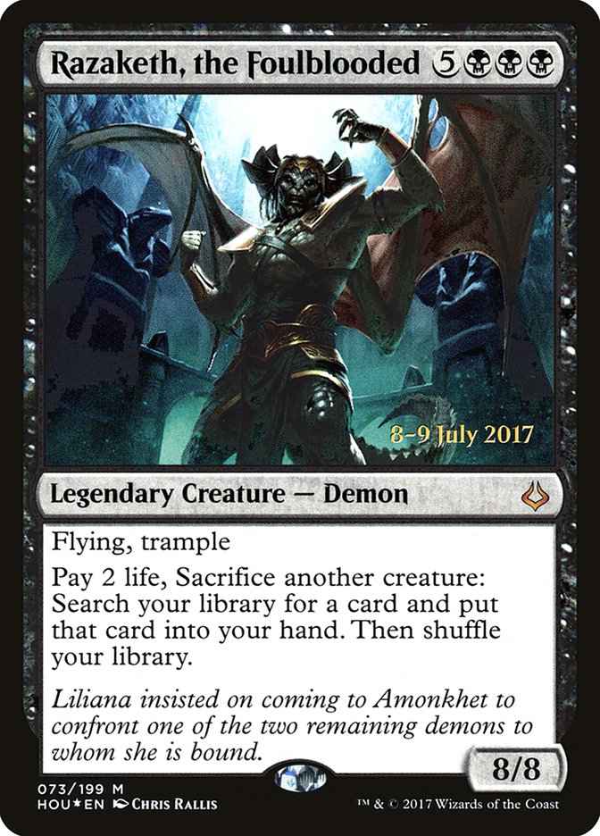 Razaketh, the Foulblooded [Hour of Devastation Prerelease Promos] | Anubis Games and Hobby