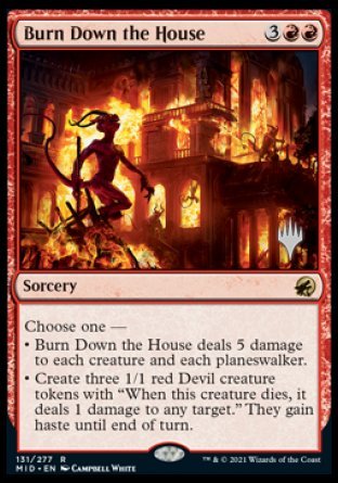 Burn Down the House (Promo Pack) [Innistrad: Midnight Hunt Promos] | Anubis Games and Hobby