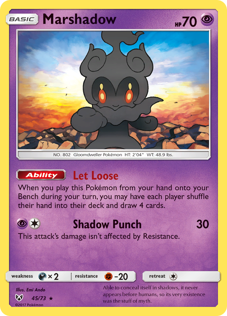 Marshadow (45/73) [Sun & Moon: Shining Legends] | Anubis Games and Hobby