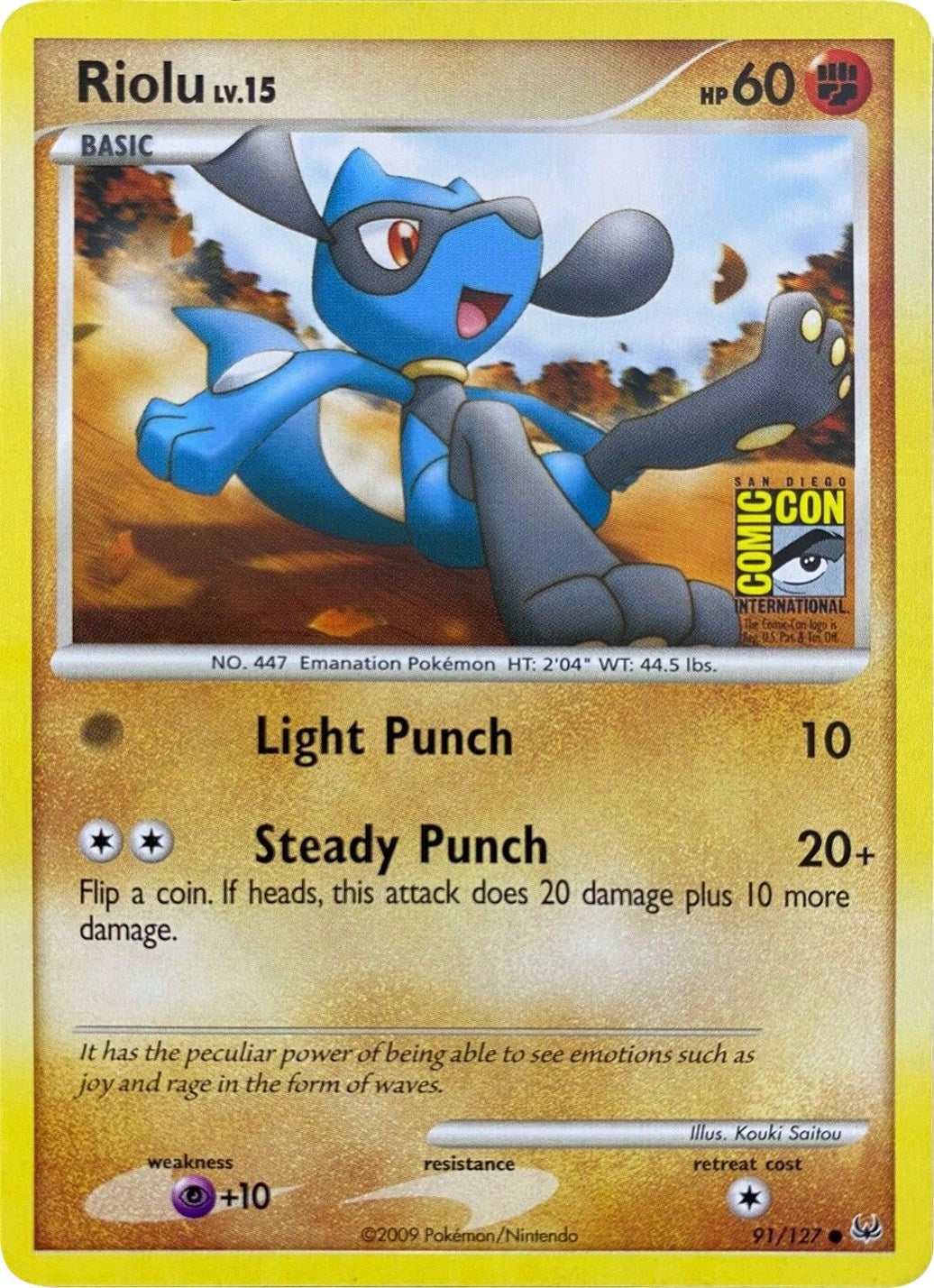 Riolu (91/127) (SDCC 2009) [Platinum: Base Set] | Anubis Games and Hobby