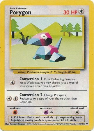 Porygon (39/102) [Base Set Unlimited] | Anubis Games and Hobby