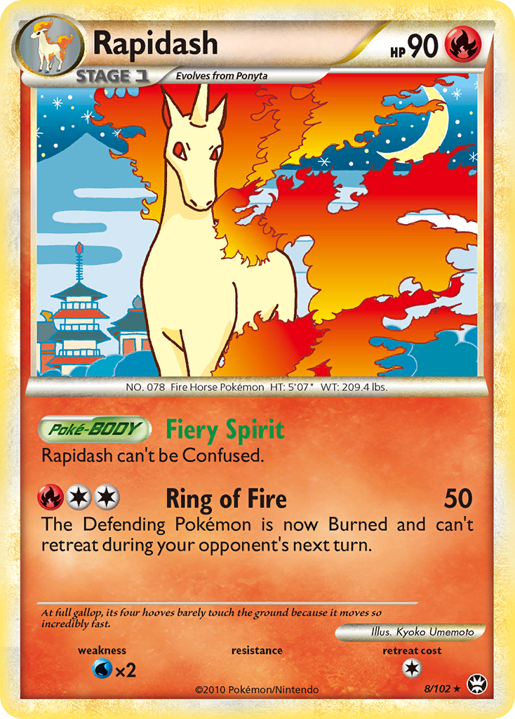 Rapidash (8/102) [HeartGold & SoulSilver: Triumphant] | Anubis Games and Hobby