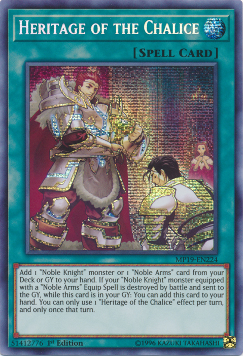 Heritage of the Chalice [MP19-EN224] Prismatic Secret Rare | Anubis Games and Hobby