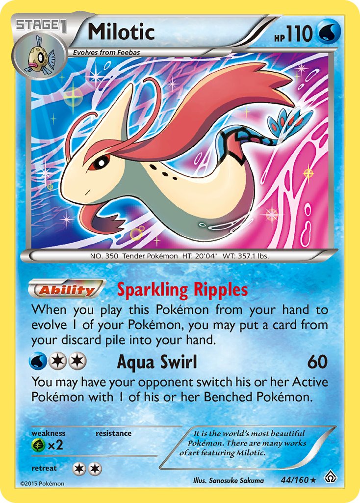 Milotic (44/160) (Theme Deck Exclusive) [XY: Primal Clash] | Anubis Games and Hobby