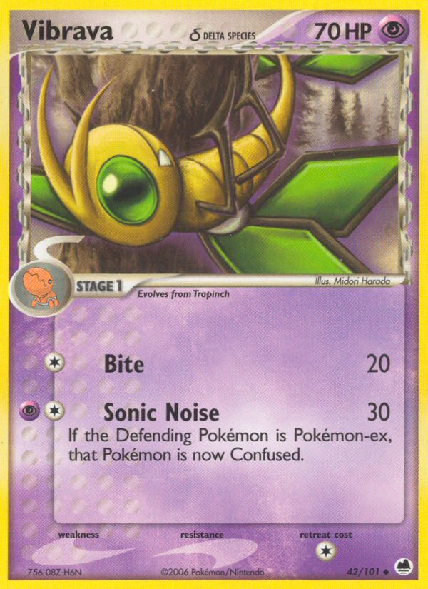 Vibrava (42/101) (Delta Species) [EX: Dragon Frontiers] | Anubis Games and Hobby