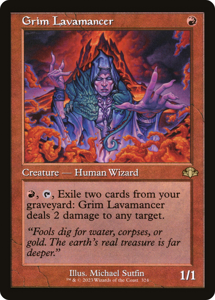 Grim Lavamancer (Retro) [Dominaria Remastered] | Anubis Games and Hobby