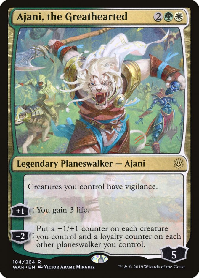 Ajani, the Greathearted (Promo Pack) [War of the Spark Promos] | Anubis Games and Hobby