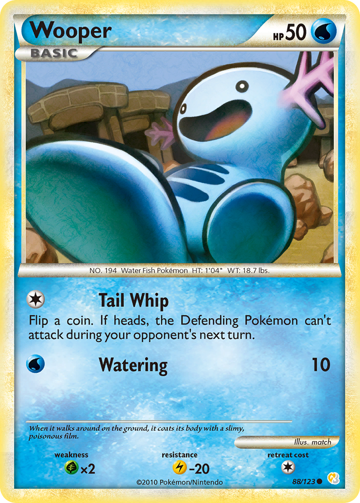 Wooper (88/123) [HeartGold & SoulSilver: Base Set] | Anubis Games and Hobby