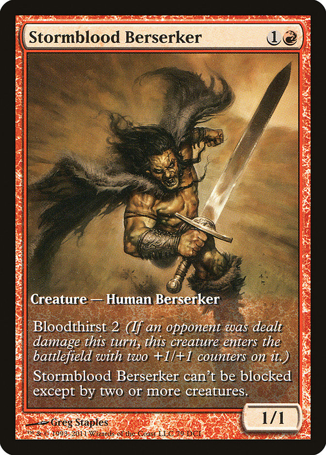 Stormblood Berserker (Extended Art) [Magic 2012 Promos] | Anubis Games and Hobby