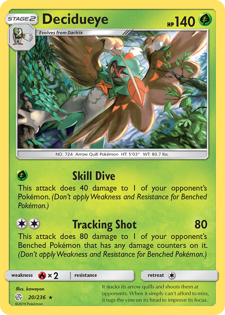 Decidueye (20/236) [Sun & Moon: Cosmic Eclipse] | Anubis Games and Hobby