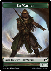 Elf Warrior // Cleric Double-Sided Token [Commander Masters Tokens] | Anubis Games and Hobby