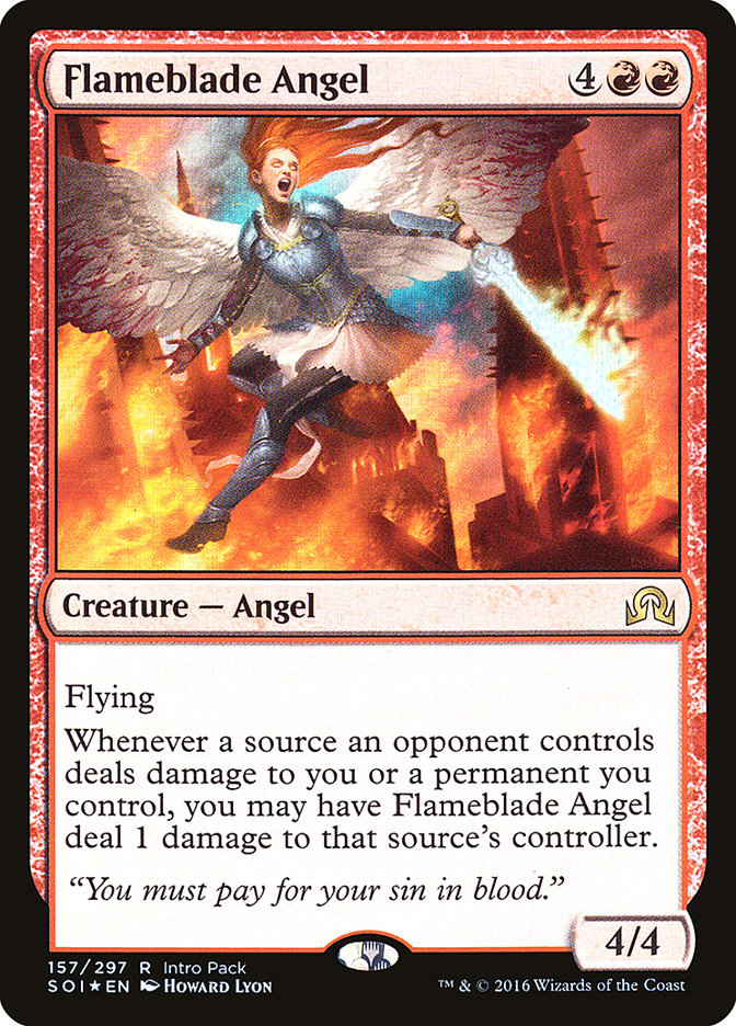 Flameblade Angel (Intro Pack) [Shadows over Innistrad Promos] | Anubis Games and Hobby