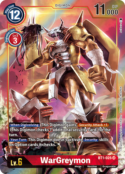 WarGreymon [BT1-025] (Alternate Art) [Release Special Booster Ver.1.0] | Anubis Games and Hobby