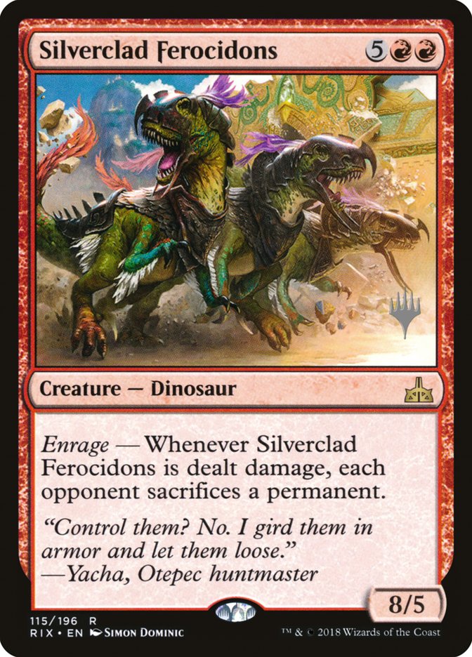 Silverclad Ferocidons (Promo Pack) [Rivals of Ixalan Promos] | Anubis Games and Hobby