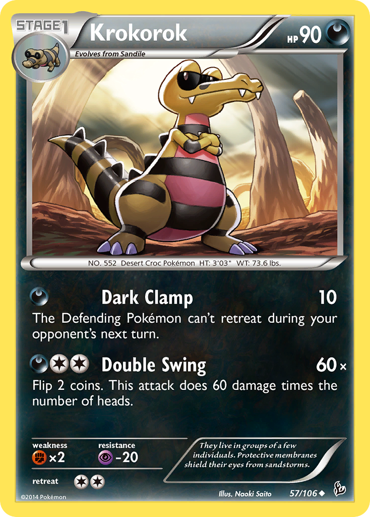 Krokorok (57/106) [XY: Flashfire] | Anubis Games and Hobby